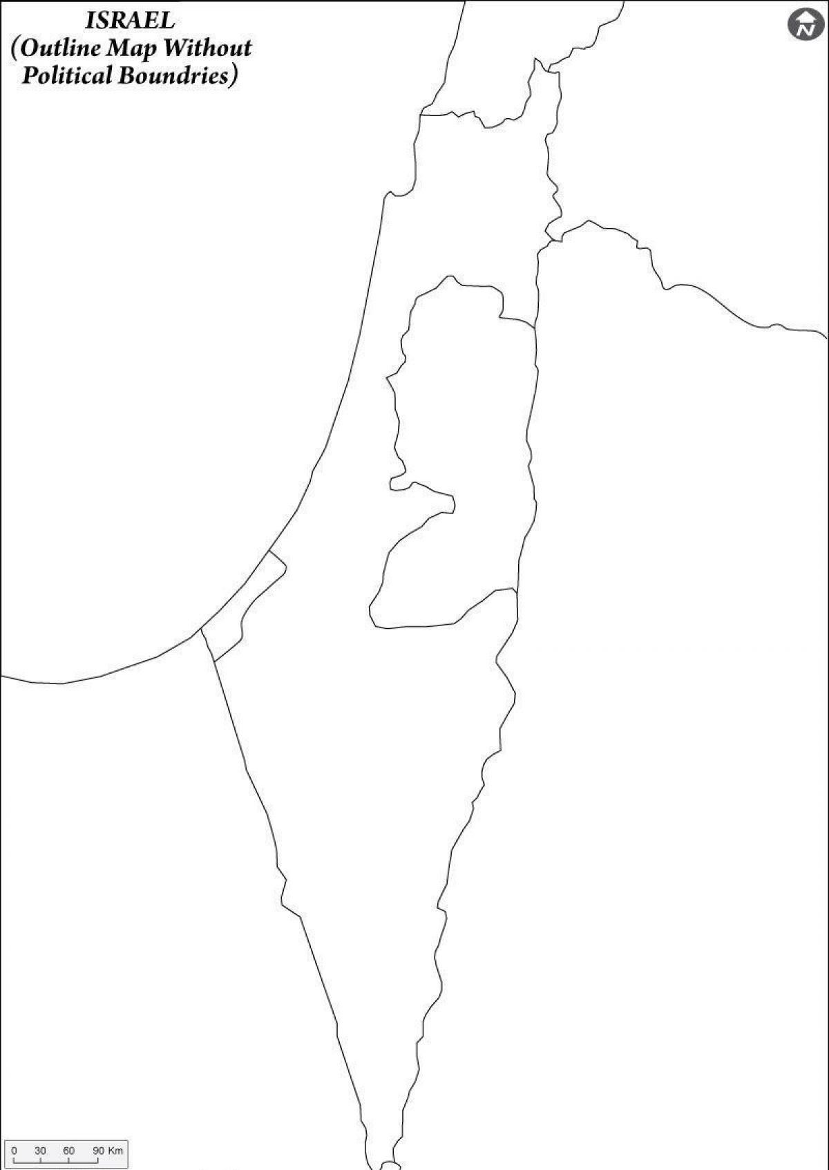 Lege Israëlische kaart