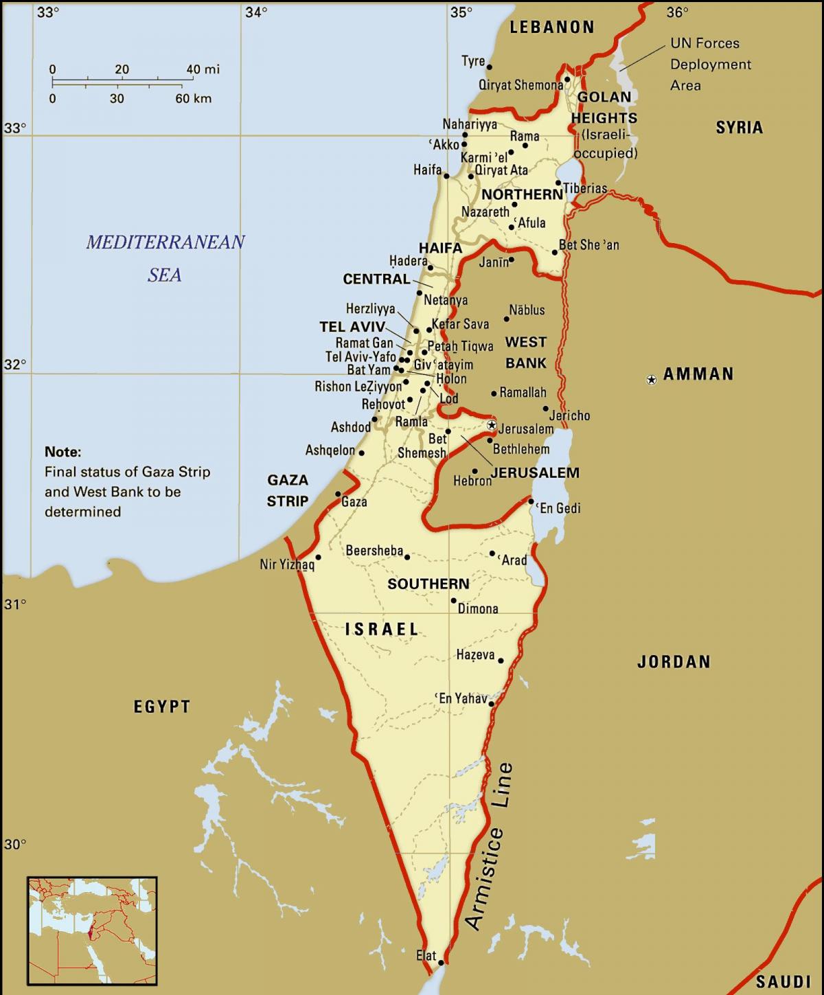 Israëlische administratieve kaart