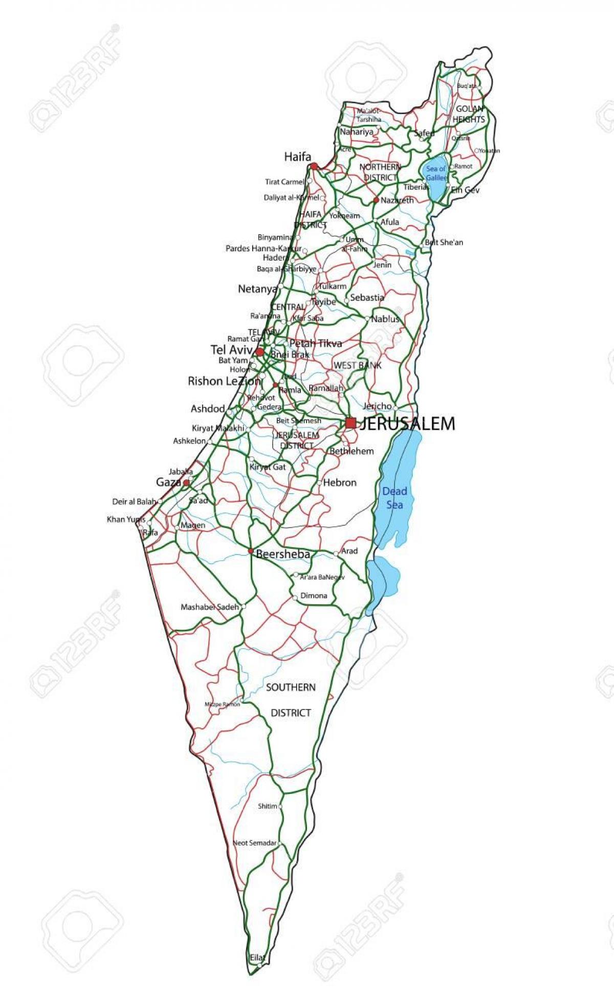 Snelwegkaart van Israël