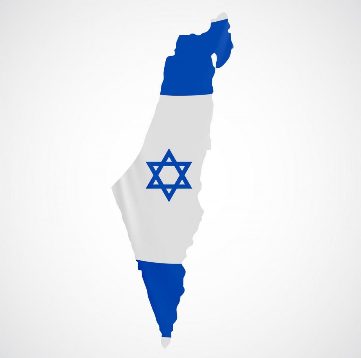 Kaart van de Israëlische vlag