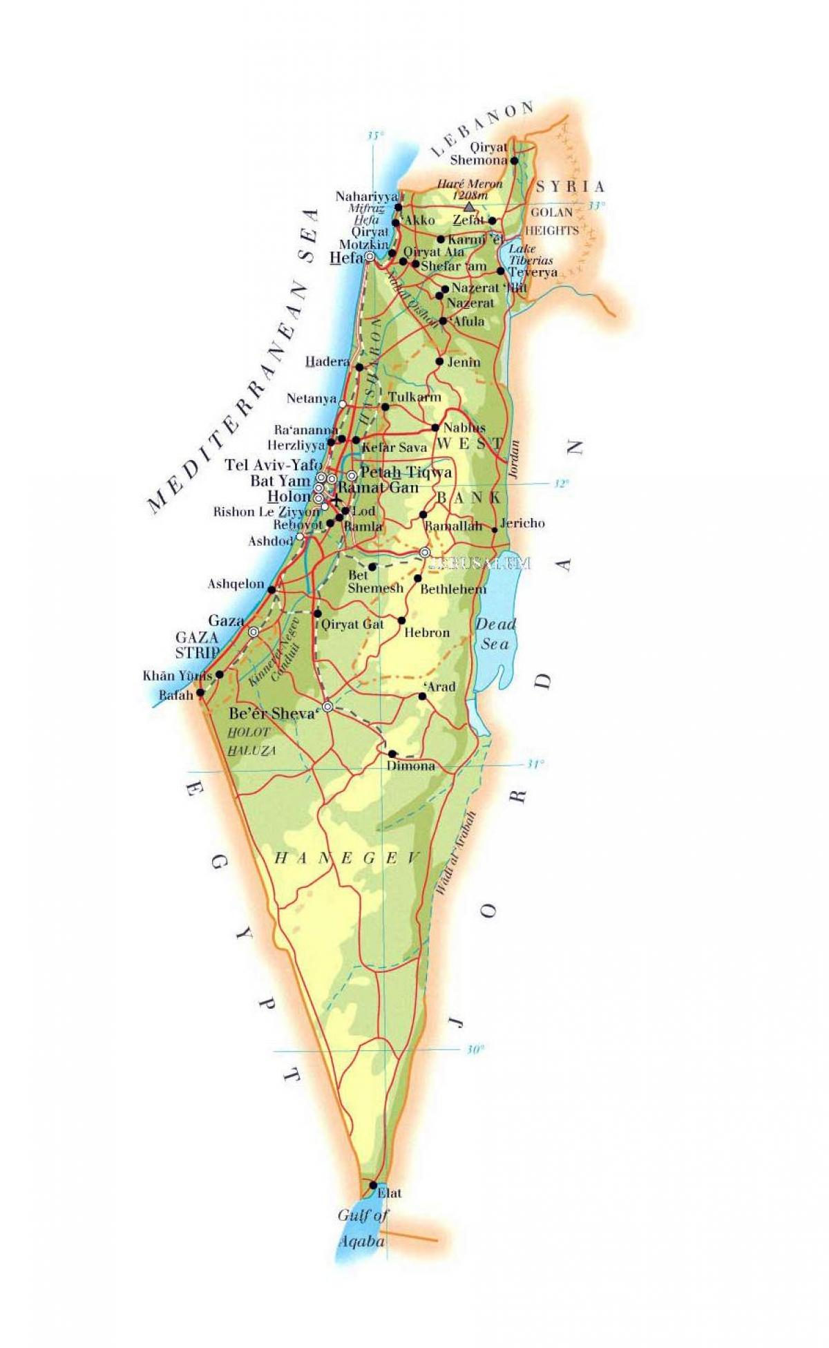 Israëlische landkaart